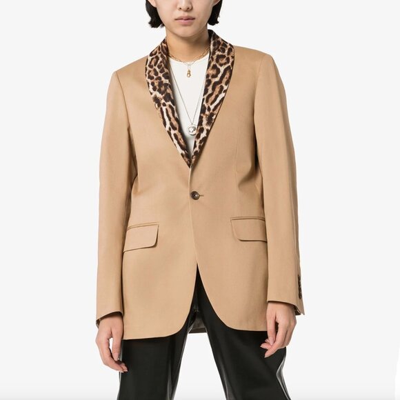 R13 Leopard Collar Blazer, size XS - Picture 1 of 13